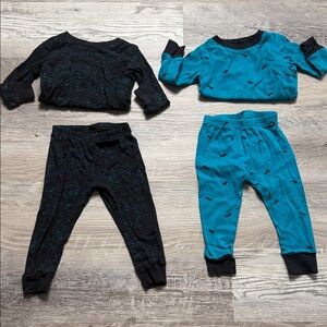 Carter's Teal and Black Pajama bundle Size 12 M